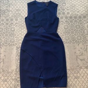 BCBG asymmetrical dress with front cutout